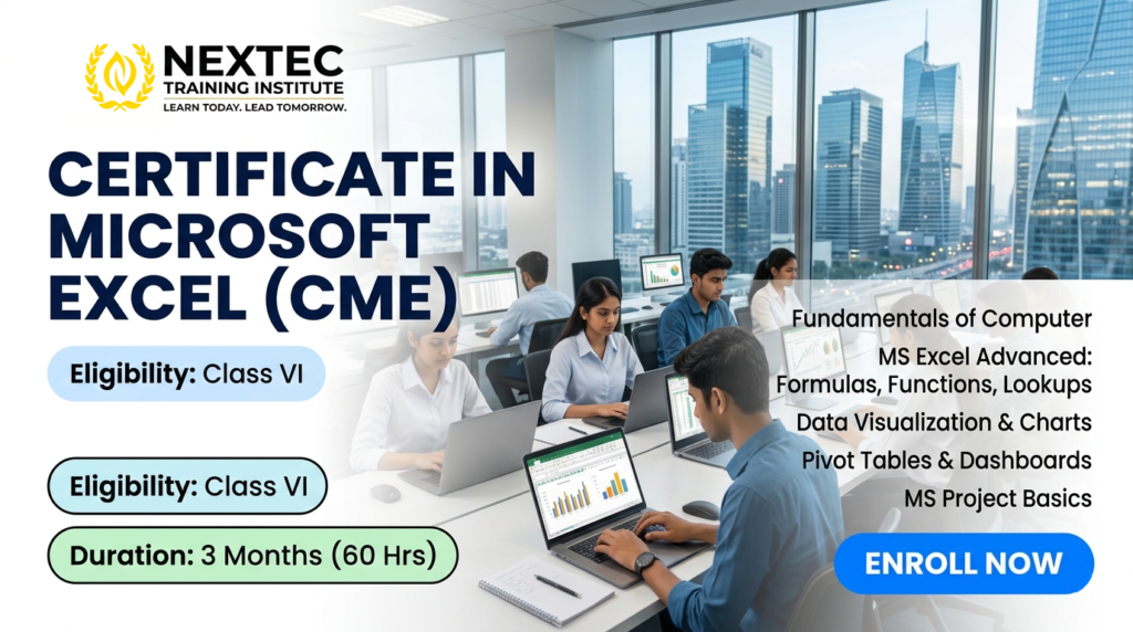 Certificate in Microsoft Excel by Nextec Training Institute